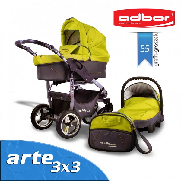 Детская универсальная коляска Adbor Arte 3x3 3 в 1 - 55