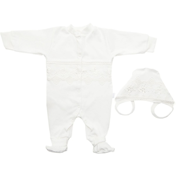 Комплект на выписку 2 предмета универсальный - белый