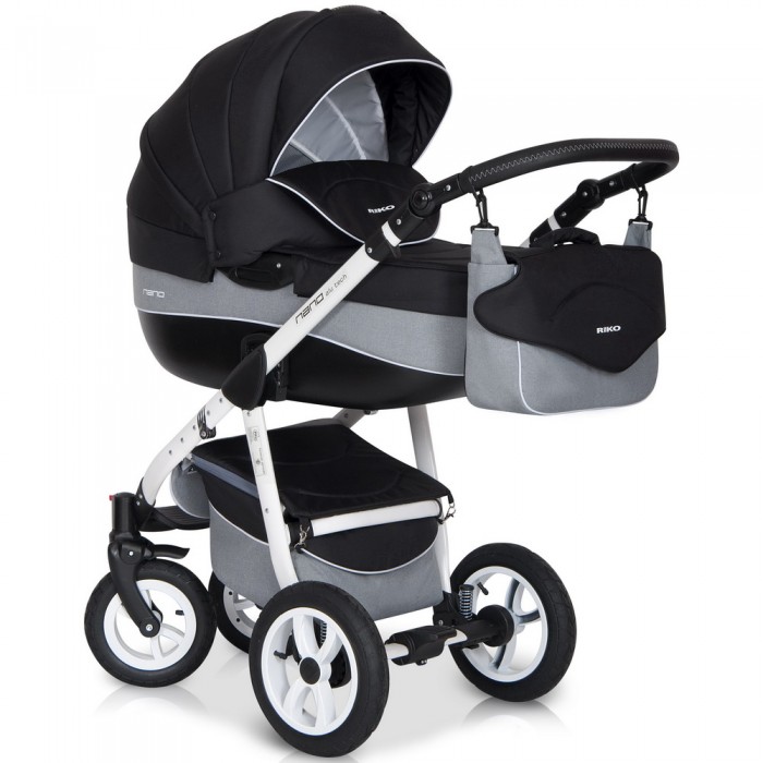Детская универсальная коляска Riko Nano 3  в 1 - 04 carbon