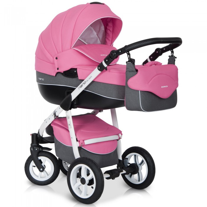 Детская универсальная коляска Riko Nano 3  в 1 - 01 magenta