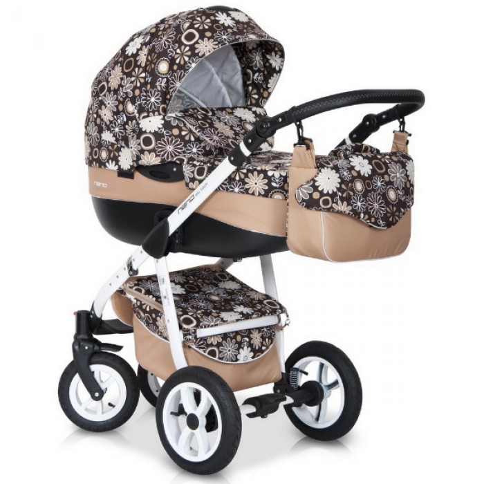 Детская универсальная коляска Riko Nano Flower 3  в 1 - 03