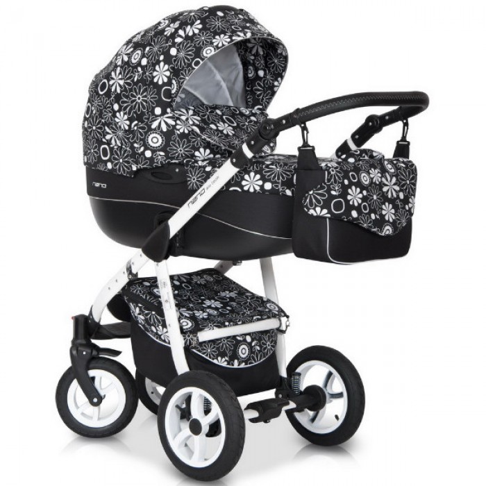 Детская универсальная коляска Riko Nano Flower 3  в 1 - 05