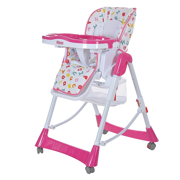 Детский стульчик для кормления Pituso Nino - white-pink letters