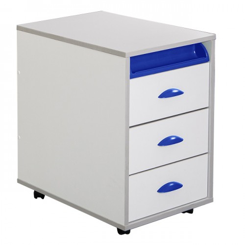 Тумба выкатная ДЭМИ ТУВ 02-01 White - синий