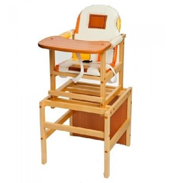 Детский стульчик для кормления ПМДК Октябренок - капучино