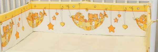 Защитный бортик в кроватку Евротек Баю Бай - желтый