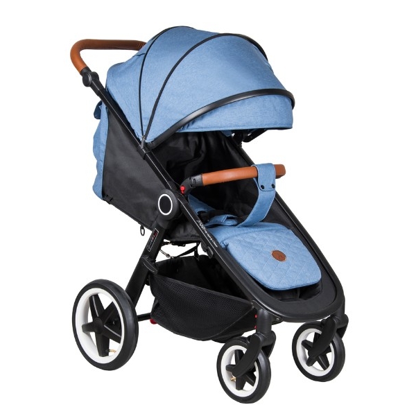 Детская прогулочная коляска Coletto Joggy - индиго на черной раме