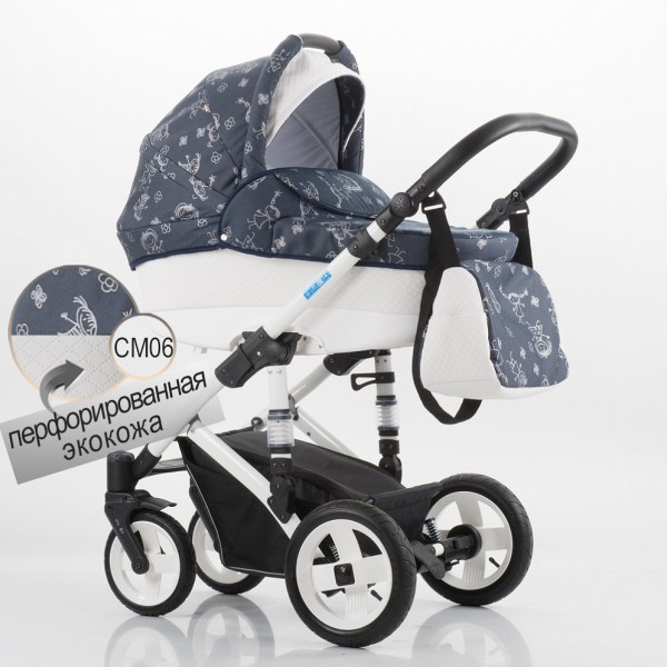 Детская универсальная коляска Izacco Z1 перфорированная эко-кожа - CM06