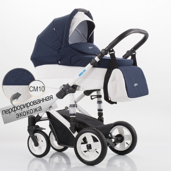 Детская универсальная коляска Izacco Z1 перфорированная эко-кожа - CM10
