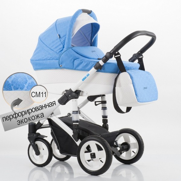 Детская универсальная коляска Izacco Z1 перфорированная эко-кожа - CM11