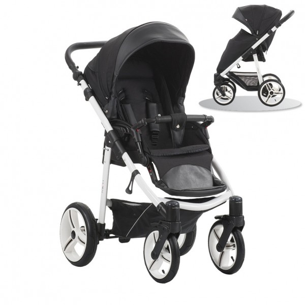 Детская прогулочная коляска Bebetto Nico эко-кожа+ткань - SL-202