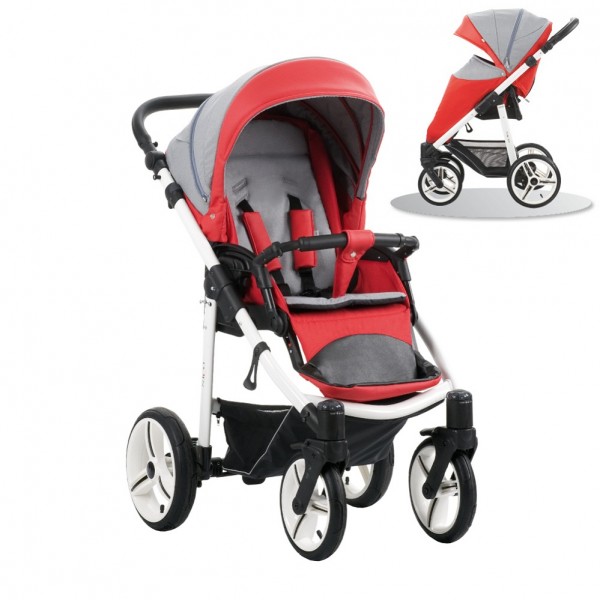 Детская прогулочная коляска Bebetto Nico эко-кожа+ткань - SL-219