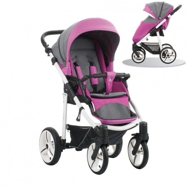 Детская прогулочная коляска Bebetto Nico эко-кожа+ткань - SL-268