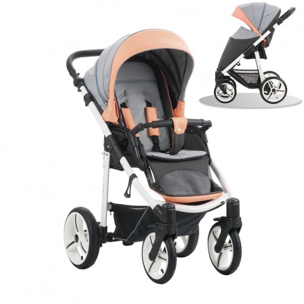 Детская прогулочная коляска Bebetto Nico эко-кожа+ткань - SL-339