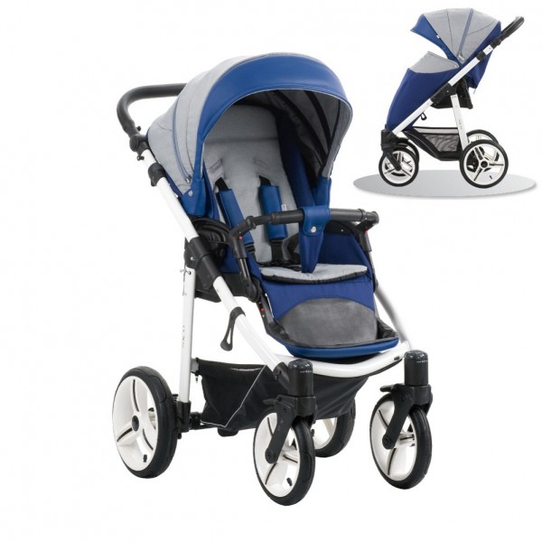 Детская прогулочная коляска Bebetto Nico эко-кожа+ткань - SL-387