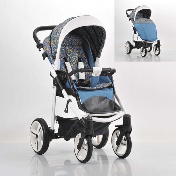 Детская прогулочная коляска Bebetto Nico эко-кожа+ткань - SKARA1