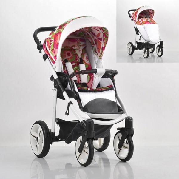 Детская прогулочная коляска Bebetto Nico эко-кожа+ткань - SLFI01