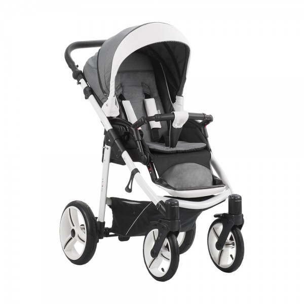 Детская прогулочная коляска Bebetto Nico эко-кожа+ткань - SLW17