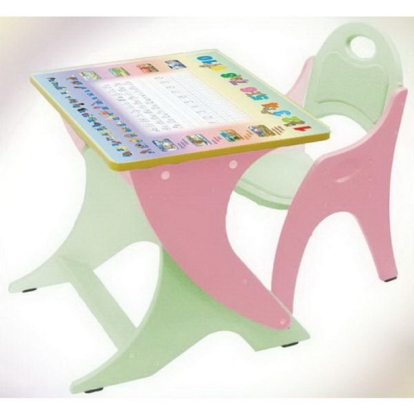 Набор растущей детской мебели Интехпроект - фисташково-розовый