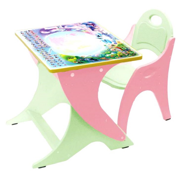 Набор растущей детской мебели Интехпроект - салатово-розовый