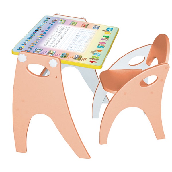 Набор детской мебели Интехпроект №1(парта-мольберт-стул) - персиковый
