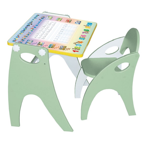 Набор детской мебели Интехпроект №1(парта-мольберт-стул) - фисташковый