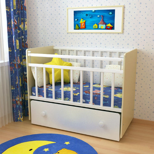 Детская кроватка ФА-М Дарья - белый-слоновая кость