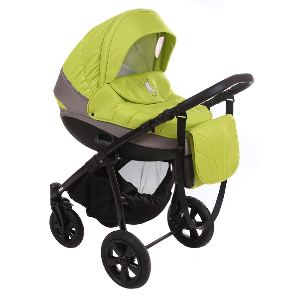 Детская универсальная коляска Tutis Tapu-Tapu 3 в 1 - салатовый темно беж