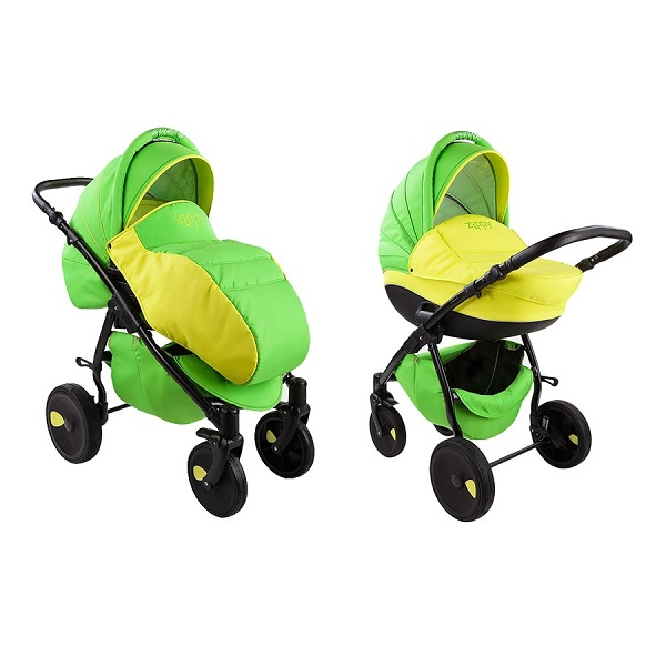 Детская универсальная коляска Tutis Zippy New 2 в 1 - салатовый/лимонный