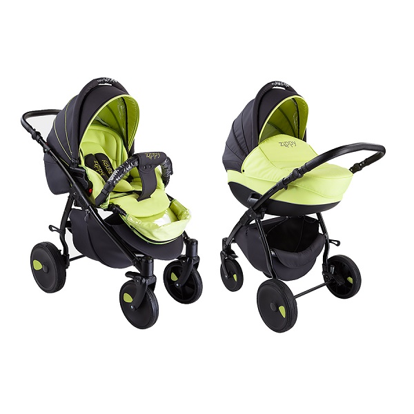 Детская универсальная коляска Tutis Zippy New 2 в 1 - серый/зеленый