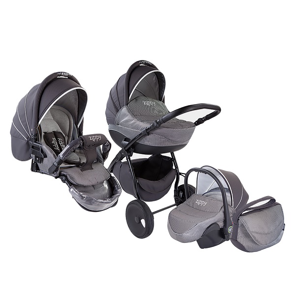 Детская универсальная коляска Tutis Zippy Silver Plus New 2 в 1 - серый