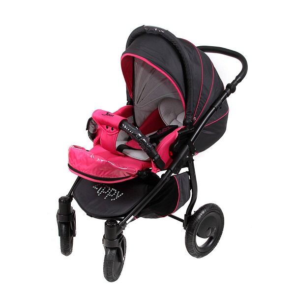 Прогулочная коляска Tutis Zippy Sport Plus - серый/фуксия
