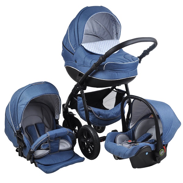 Детская универсальная коляска Tutis Mimi 3 в 1 - джинсовый