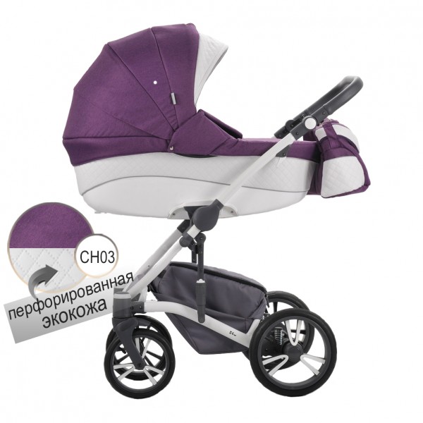Детская коляска Bebetto Tito эко-кожа+ткань 2 в 1 - CH03