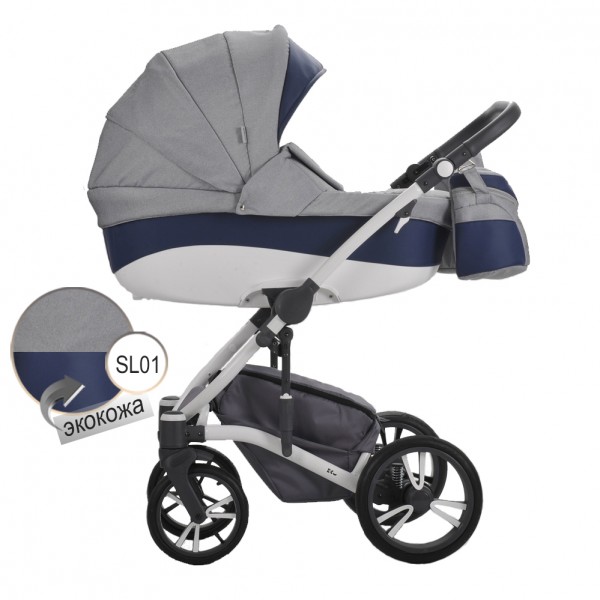 Детская коляска Bebetto Tito эко-кожа+ткань 2 в 1 - CL01