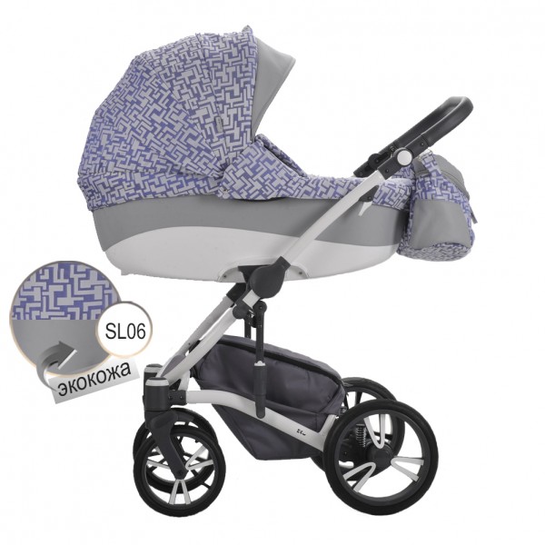 Детская коляска Bebetto Tito эко-кожа+ткань 2 в 1 - CL06