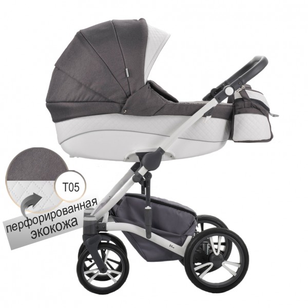 Детская коляска Bebetto Tito эко-кожа+ткань 2 в 1 - T05