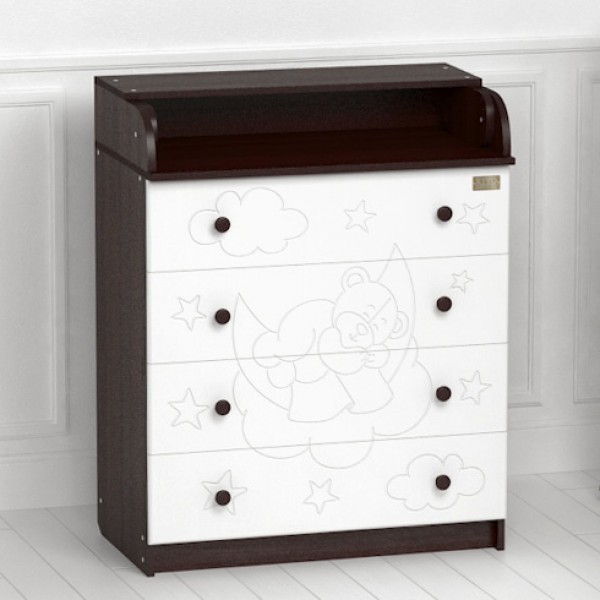 Комод пеленальный Kitelli Orsetto - венге-белый