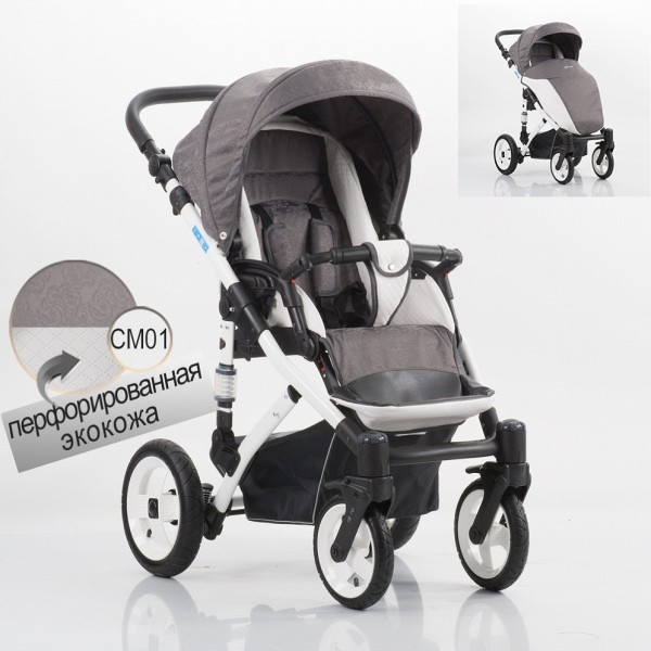 Детская прогулочная коляска Izacco Z2 СМ эко-кожа+ткань - СМ01