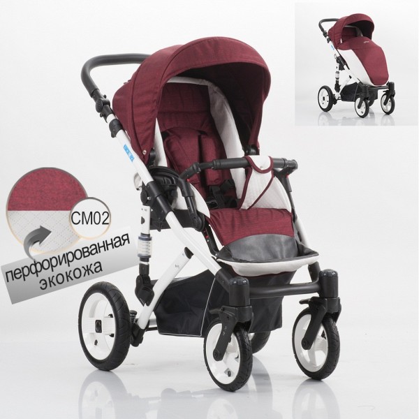 Детская прогулочная коляска Izacco Z2 СМ эко-кожа+ткань - СМ02