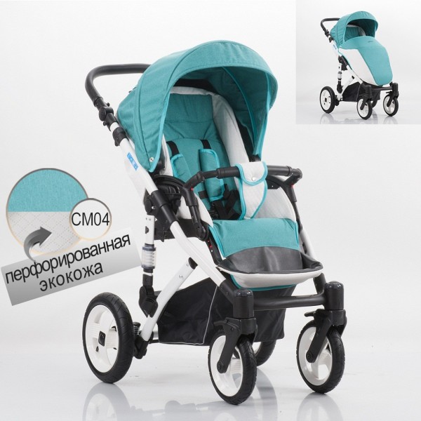 Детская прогулочная коляска Izacco Z2 СМ эко-кожа+ткань - СМ04