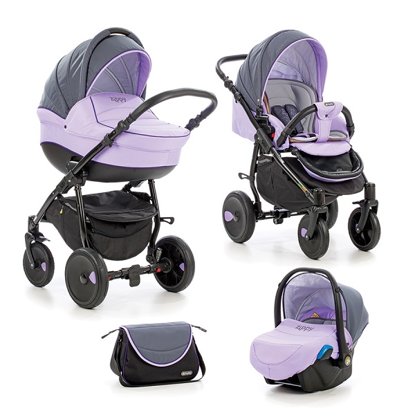 Детская универсальная коляска Tutis Orbit 3 в 1 - антрацит/сирень/фиолет