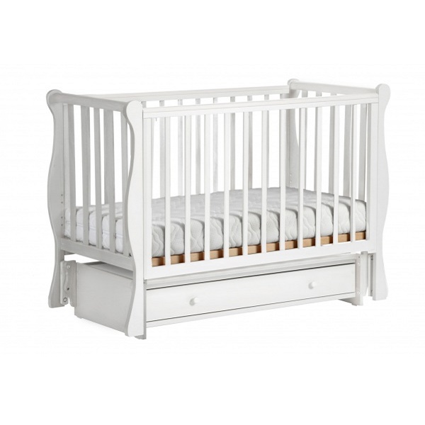 Детская кроватка Лель Кубаночка 4-40 универсальный маятник - белый