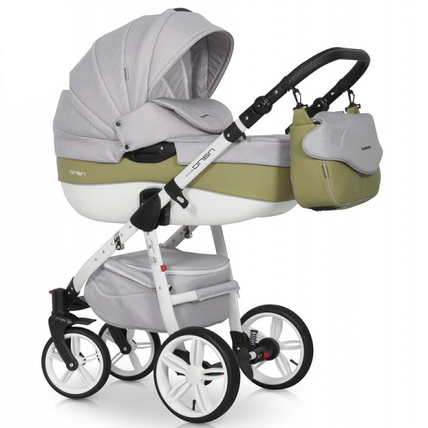 Детская универсальная коляска Riko Nano Ecco 3 в 1 - 01 olive