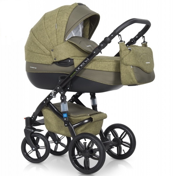 Детская универсальная коляска Riko Brano Nature 3 в 1 - 04 olive
