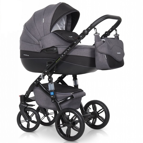 Детская универсальная коляска Riko Brano Nature 3 в 1 - 07 carbon