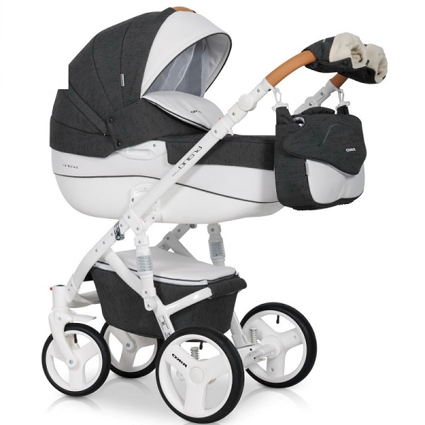Детская универсальная коляска Riko Brano Luxe 3 в 1 - 06 antracite