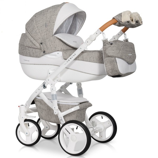 Детская универсальная коляска Riko Brano Luxe 3 в 1 - 02 latte