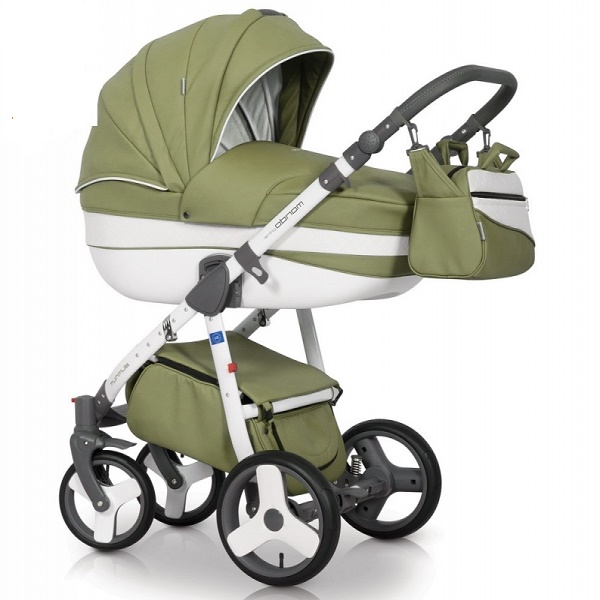 Детская универсальная коляска Riko Mondo Prime 3 в 1 - 03 olive