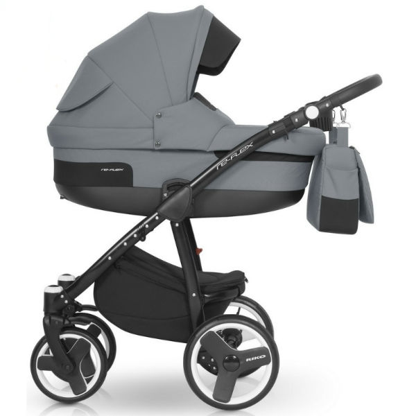 Детская универсальная коляска Riko Re-Flex 2 в 1 - Graphite